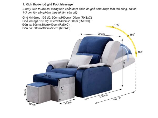 Ghế Foot Massage Nâng Hạ Cơ Kantan FC5 - Hình ảnh 3