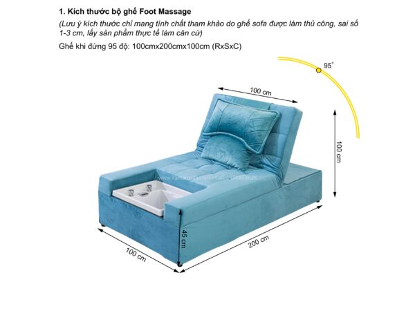 Ghế Foot Massage Chỉnh Điện Có Bồn Rửa Chân Kantan FD14 - Hình ảnh 4