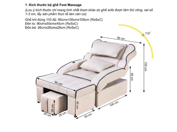 Ghế Foot Massage Chỉnh Điện  Kantan FD8 - Hình ảnh 3