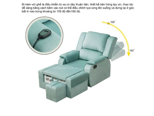 Ghế Foot Massage Chỉnh Điện Có Bồn Rửa Chân Kantan FD7 - Hình ảnh 7