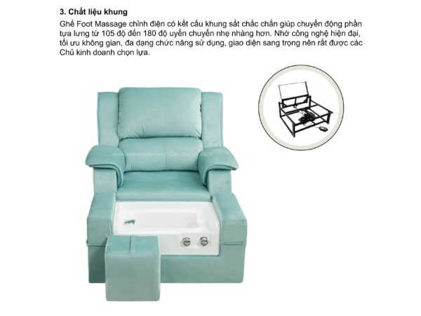 Ghế Foot Massage Chỉnh Điện Có Bồn Rửa Chân Kantan FD7 - Hình ảnh 10