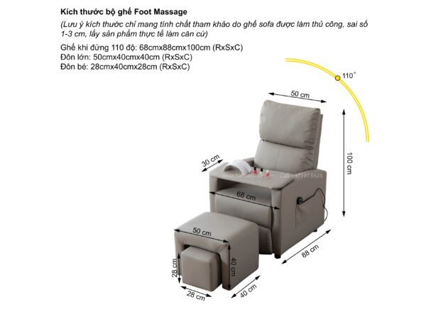 Ghế Foot Massage Chỉnh Điện  Kantan FD17 - Hình ảnh 9